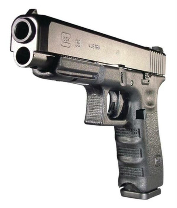 Glock, 35, Safe Action, Longslide Size Pistol, 40S&W, 5.32" Barrel, Polymer Frame, Matte Finish, Adjustable Sights, 15Rd, Prac/Tac, 2 Magazines, Glock OEM Rail, Right Hand