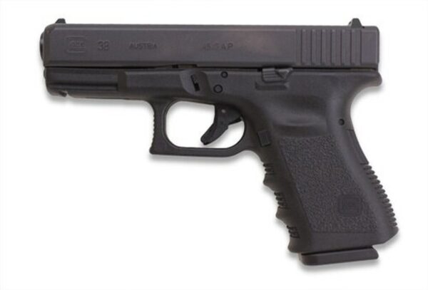 Glock G38 Standard 45 GAP 4.02" Barrel, Fixed Sights Poly Grip/Frame Blac, 8rd