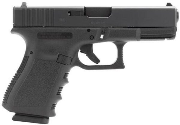 Glock G19 9mm, 4.01" Barrel, FS Grip, Black, 15rd