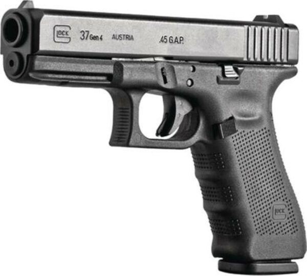 Glock G37 Gen4 .45 GAP, 4.6" Barrel, Black, Fixed Sights, 10rd