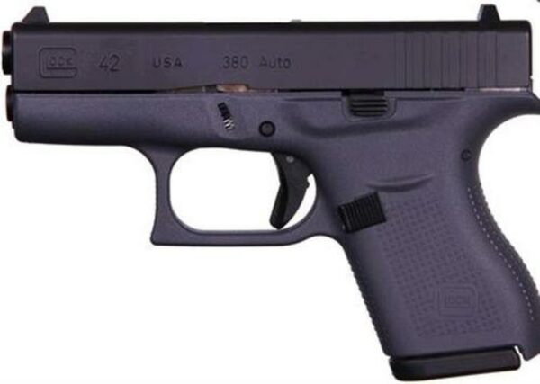 Glock G42 Gray .380ACP, 3.25" Barrel Fixed Sights, Gray 6rd Mag