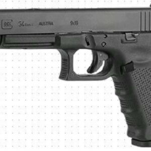 Glock 34 Gen4 9mm, 5.32" Barrel, Black Finish, Adj Sights, 17rd