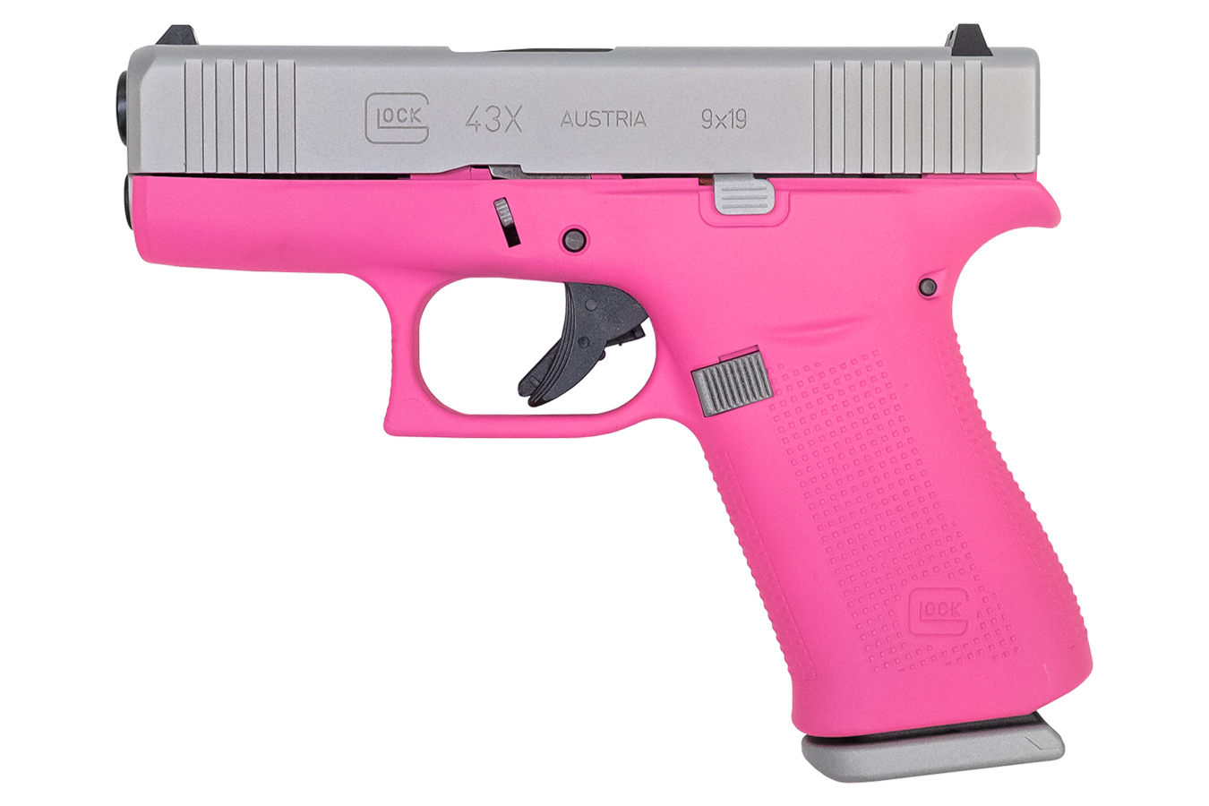 43X 9mm 10-Round Pistol with Prison Pink Frame and Silver PVD Slide - Firearms | The Gun Shop