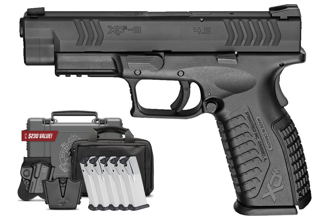 XDM 9mm 4.5 Full-Size Instant Gear Up Package with 5 Mags, Range Bag, Holster, M - Firearms | The Gun Shop