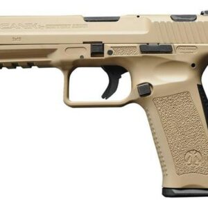 Canik TP9SA, 9MM, 4.47" Barrel, Polymer Frame, Desert Tan, 2-18rd Mags, Accessory Package