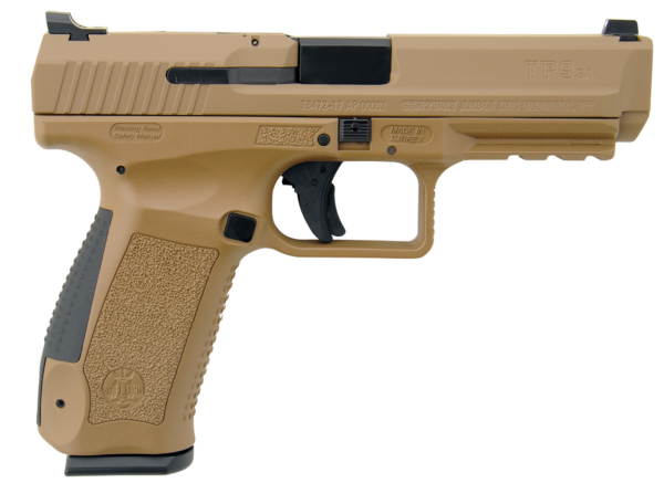 Canik TP9SA Mod.2 9mm, 4.46" Barrel, Desert Tan, 18rd Mag