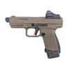 Canik TP9SF Combat 9mm, 4.78" Threaded Barrel, Mag Well, FDE, Vortex Viper, 15rnd Mags