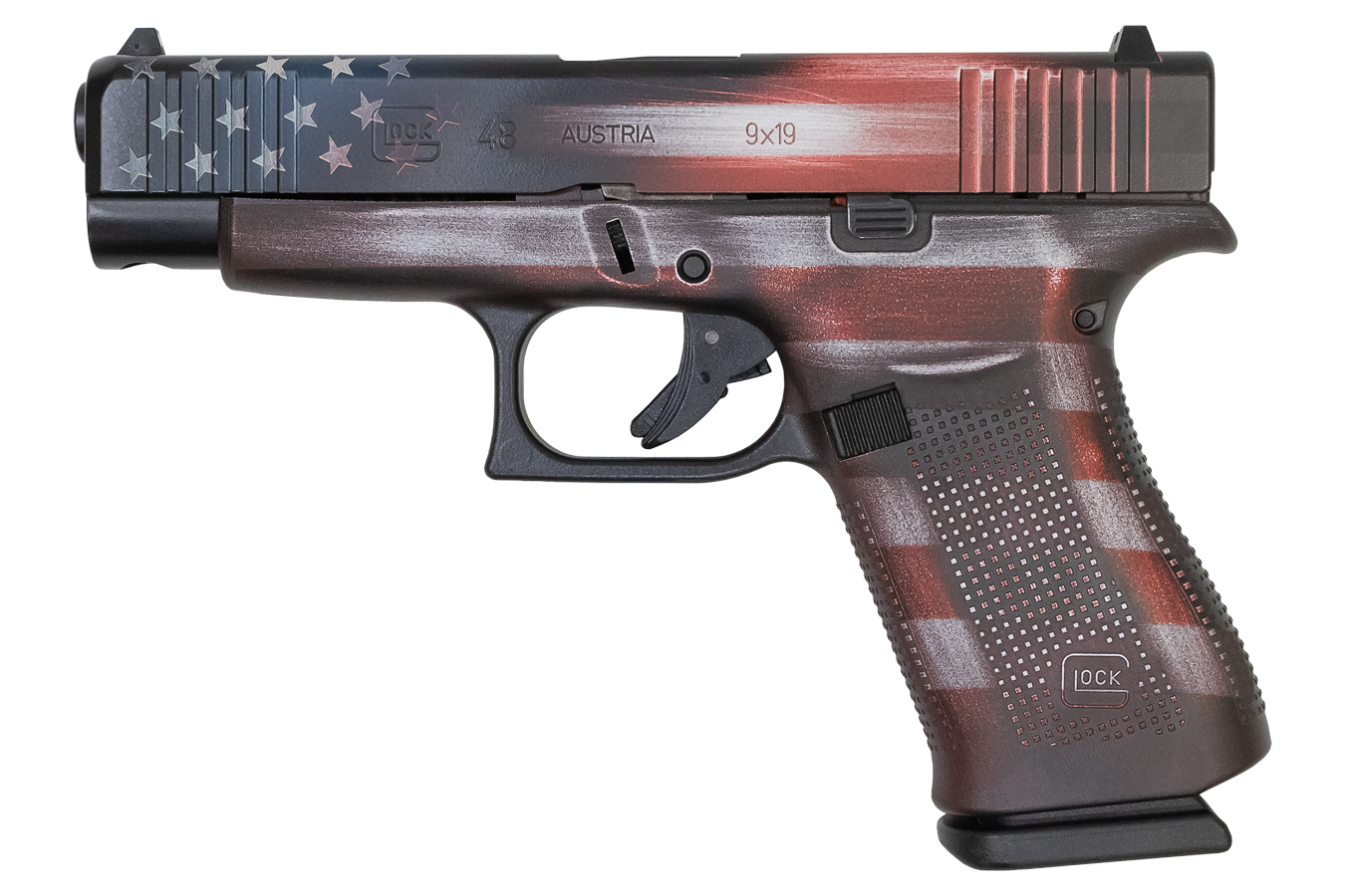 48 9mm Pistol with Battleworn USA Flag Cerakote Finish - Firearms | The Gun Shop