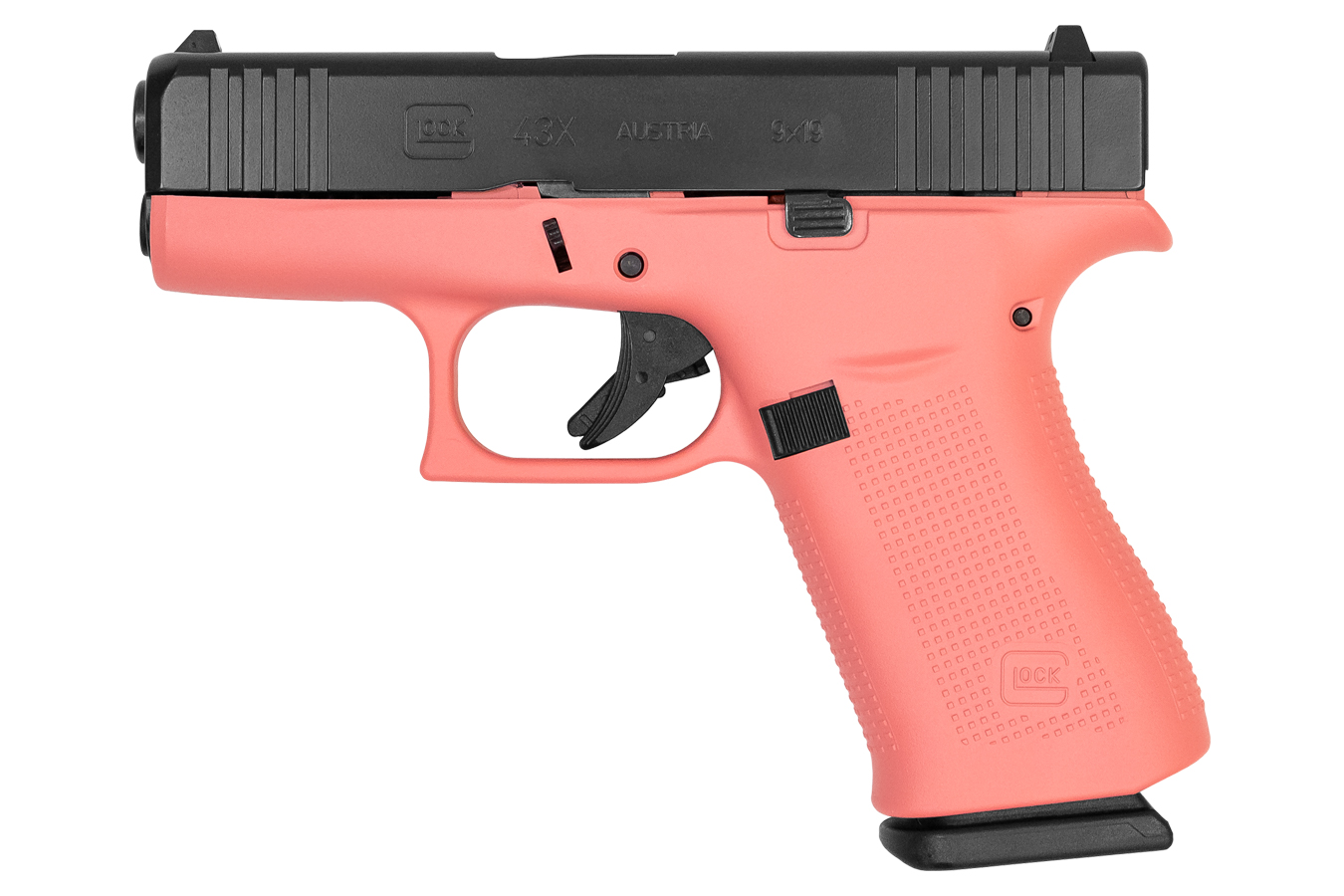 43X 9mm Subcompact Pistol with Cerakote Coral Frame - Firearms | The Gun Shop