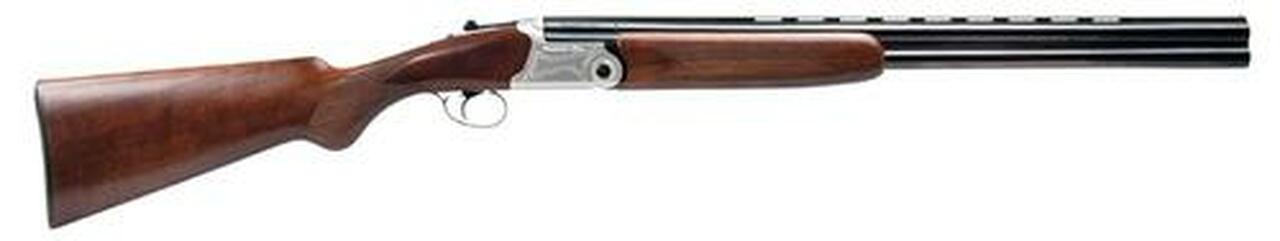 Dickinson Over/Under 12 Ga, 26" ,3", Wood Stock, White Steel Receiver