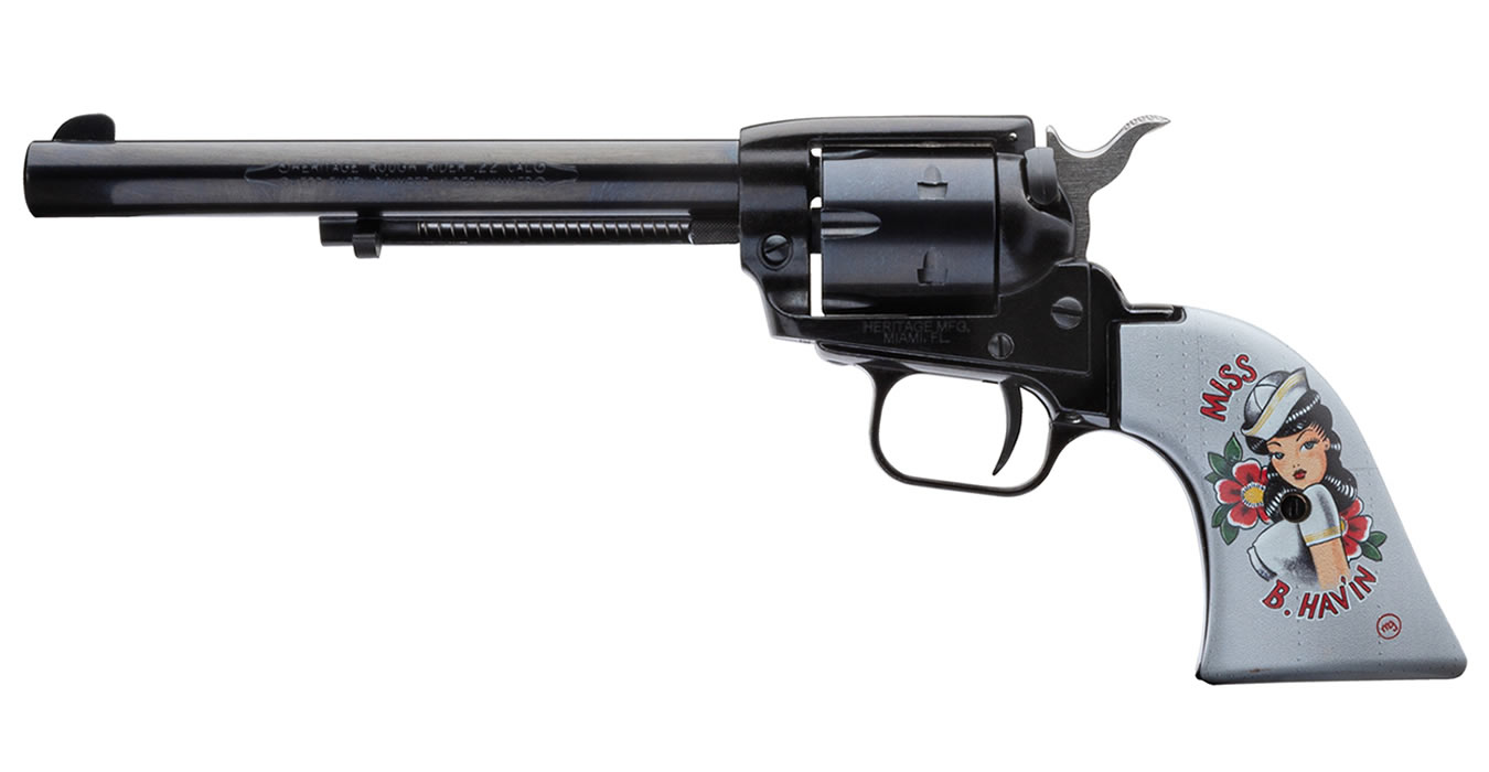 Rough Rider 22 LR Single Action Revolver with 6.5 inch Barrel and Miss B. Havin Grips - Firearms | The Gun Shop