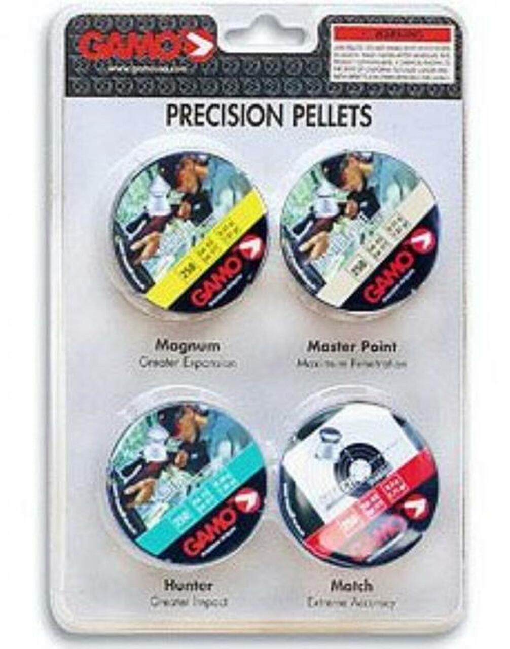 Gamo Combo Pack, Performance Pellets, .177 Pellets (Rocket, Red Fire, PBA Armor, PBA Raptor), Blister Card, 400/Pack
