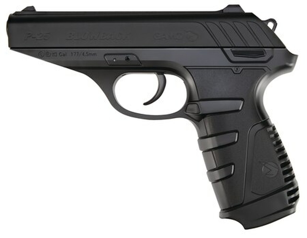 Gamo P-25 Blowback Air Pistol, .177, Pellet, Fixed Sights, Black, 16rd