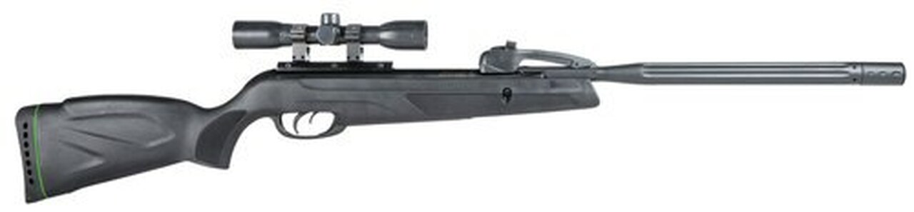 Gamo Swarm Whisper, .22 Pellet, 975 Feet Per Second, 19" Barrel, Black Color, Synthetic Stock, 4x32 Scope, 10Rd