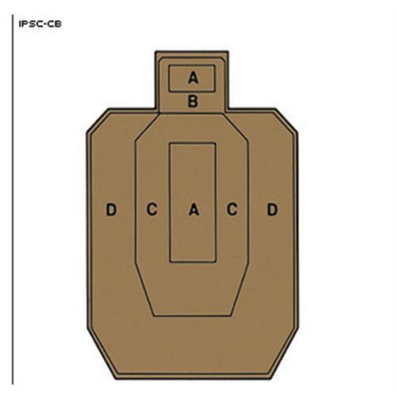 Looper IPSC Cardboard Target 18x30" Brown/White 100 Per Case