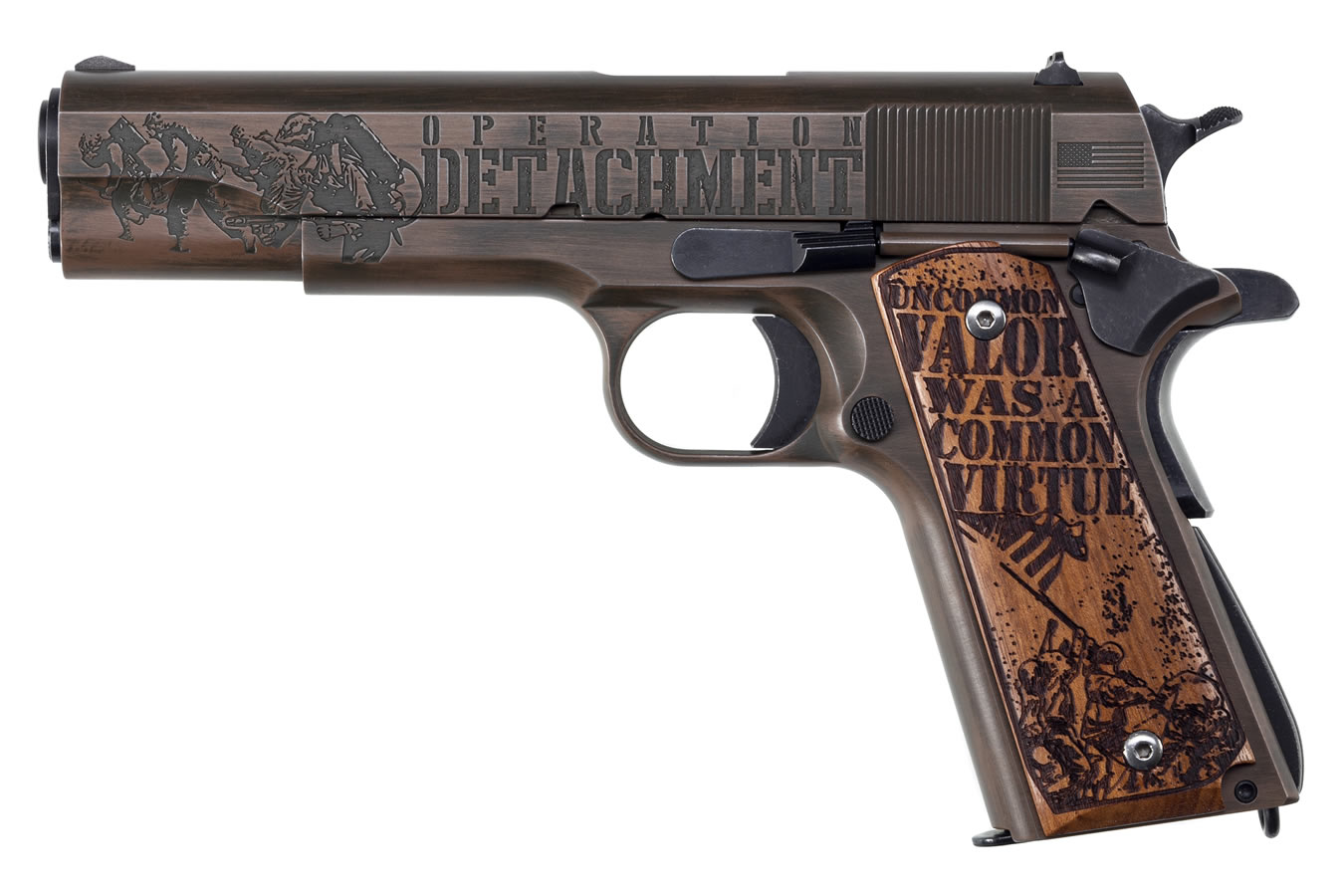 1911 .45 ACP Semi-Automatic Pistol with Iwo Jima Wood Grips - 1911 Pistols | The Gun Shop