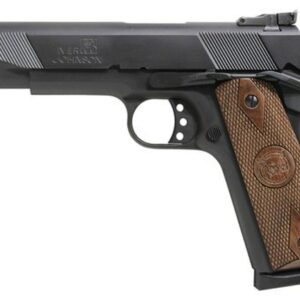 Iver Johnson 1911 Eagle, 45 ACP, 5", 8rd, Walnut Grips, Black