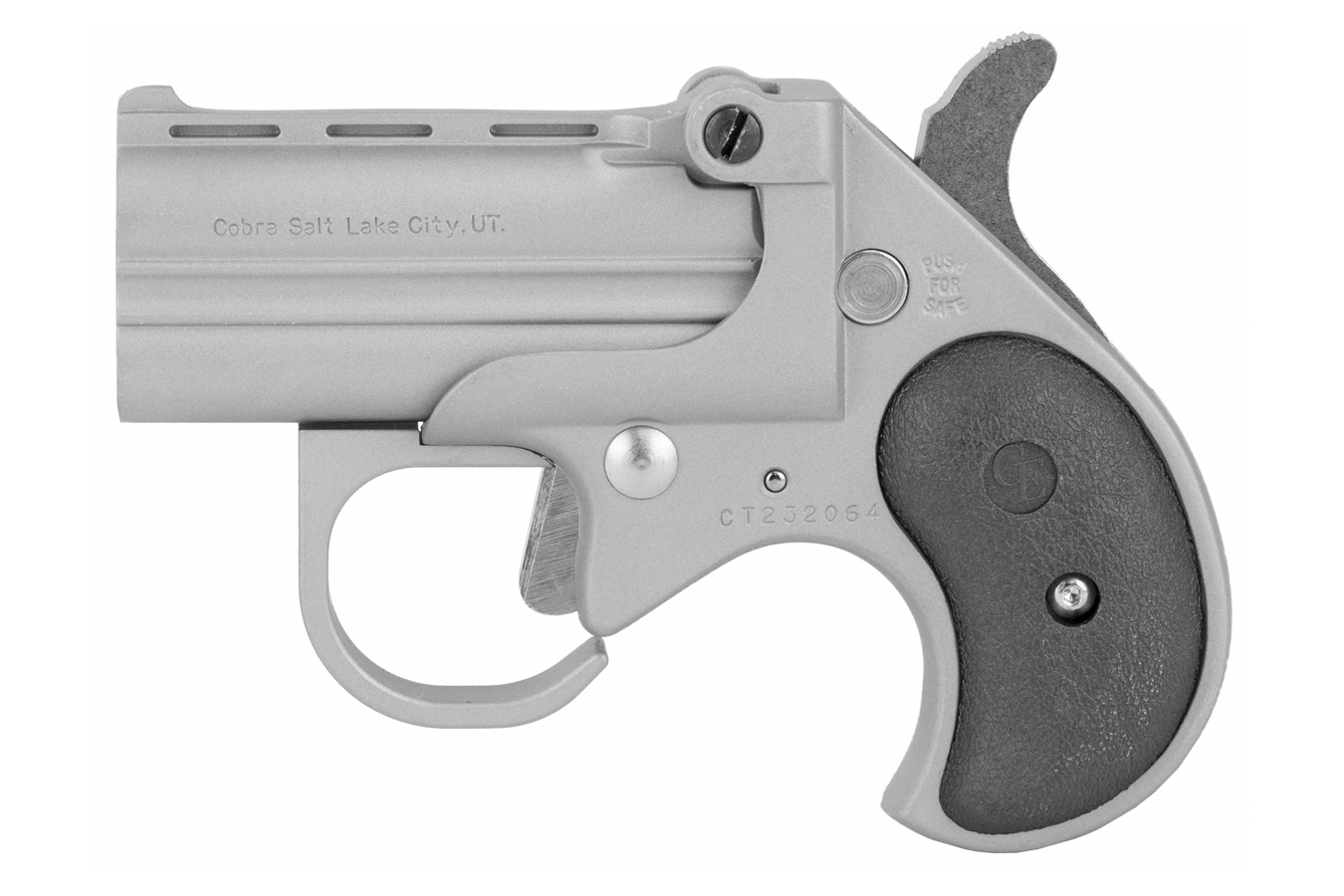 9mm Big Bore Derringer Guardian Package with Satin Finish and Black Grips