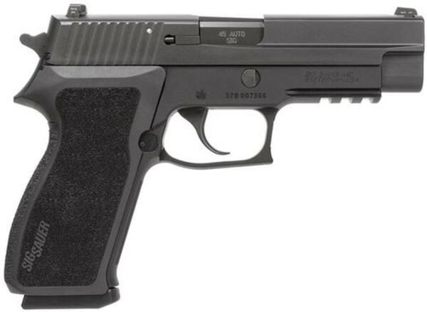Sig P220 45 ACP 4.4In Nitron Black Da/Sa Siglite E2 Grip (2) 8RD Steel MAG MA Compliant