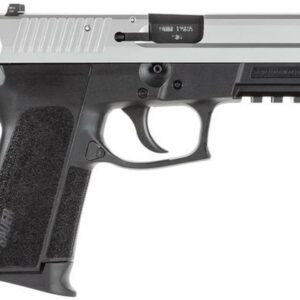 Sig Sp2022 9MM 3.9In 2-Tone Black/Stainless Da/Sa Siglite Polymer Grip (2) 15Rd Steel MAG Rail