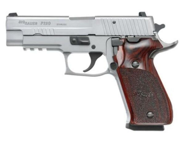 Sig P220 Elite Stainless 45 ACP 4.4" Barrel, Rosewood Grip SS, 8rd