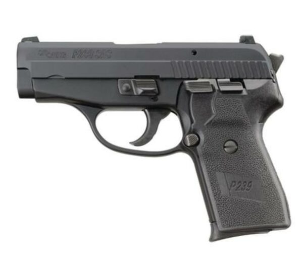 Sig P239 9MM 3.6In SAS Black Da/Sa Siglite Polymer Grip (2) 8RD Steel MAG Dehorned SRT