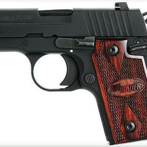 Sig P238 380 ACP 2.7In Rosewood Black SAO Rosewood Grip (1) 6RD Steel MAG