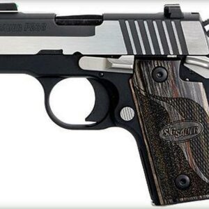 Sig P238 380 ACP 2.7" Equinox 2-Tone SAO TFO Front/Siglite Rear Blackwood Grip 6rd Mag