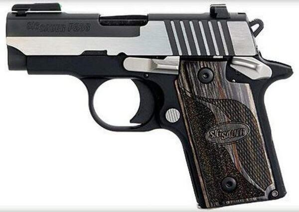 Sig P238 380 ACP 2.7" Equinox 2-Tone SAO TFO Front/Siglite Rear Blackwood Grip 6rd Mag