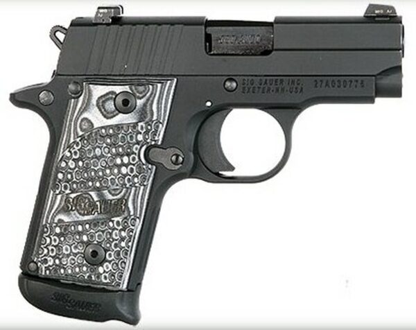 Sig P238 380 ACP 2.7In Extreme Black SAO Siglite Black/Gray G10 Grip (1) 7RD Steel MAG