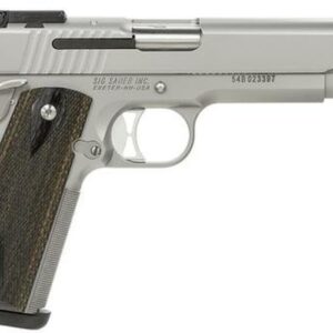 SIG 1911 40 S&W 5IN Match Elite Stainless Finish SAO Adjustable Sights Blackwood Grip (2) 8RD Steel MAG