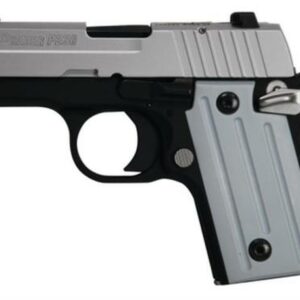 Sig P238 380 ACP 2.7In 2-Tone Black/Stainless SAO Siglite Polymer Grip (1) 6RD Steel MAG CA Compliant
