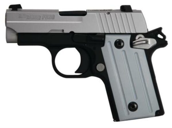 Sig P238 380 ACP 2.7In 2-Tone Black/Stainless SAO Siglite Polymer Grip (1) 6RD Steel MAG CA Compliant