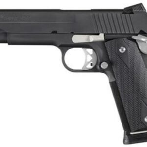 Sig 1911 45 ACP, 5" Barrel, Nightmare Black SAO Siglite Black G10 Grip (2) 8RD Steel MAG Fastback