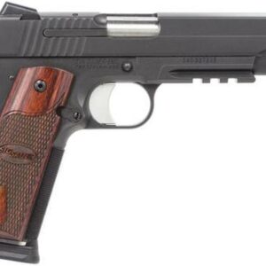 Sig 1911 45 ACP 5" Nitron, Black, SAO, Siglite, Rosewood Grip, 2x8rd, Rail, CA Compliant
