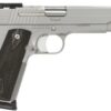 Sig 1911 45 ACP, 5" Barrel, Target Stainless Finish SAO Adjustable Sights Blackwood Grip (2) 8RD Steel MAG CA Compliant