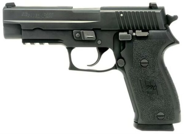Sig P220 45 ACP 4.4In Nitron Black Da/Sa Siglite E2 Grip (2) 8RD Steel MAG CA Compliant SRT