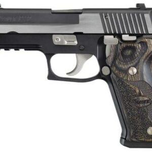 Sig P220 45 ACP 4.4In Equinox 2-Tone Da/Sa TFO Front/Siglite Rear Blackwood Grip (2) 8RD Steel MAG CA Compliant