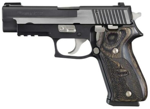 Sig P220 45 ACP 4.4In Equinox 2-Tone Da/Sa TFO Front/Siglite Rear Blackwood Grip (2) 8RD Steel MAG CA Compliant