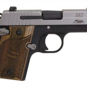 Sig P938 9MM 3IN SAS 2-Tone SAO Siglite Walnut Grip (1) 6RD Steel MAG Ambi Safety Dehorned