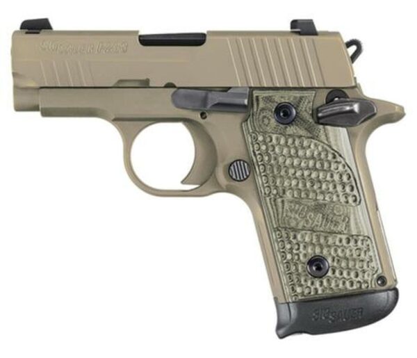 Sig P238 Scorpion 380 ACP Tan, G10 Hogue Piranha Grips, Ambi Safety, Night Sights