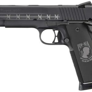 Sig 1911 POW-MIA 45 ACP Custom Engraved Nitron Custom Hogue POW-MIA Grips Black