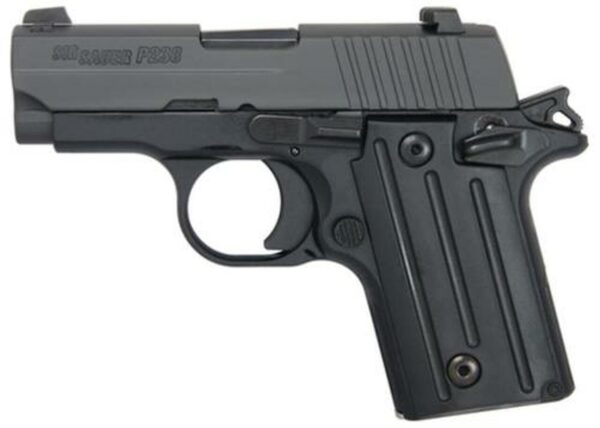 Sig P238 380 ACP 2.7In Nitron Black SAO Siglite Polymer Grip (1) 6RD Steel MAG MA Compliant