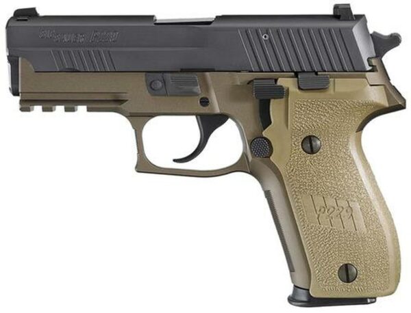 Sig P229 9MM 3.9In Combat 2-Tone Flat Dark Earth Da/Sa Siglite Flat Dark Earth Polymer Grip (2) 15Rd Steel MAG Phos.