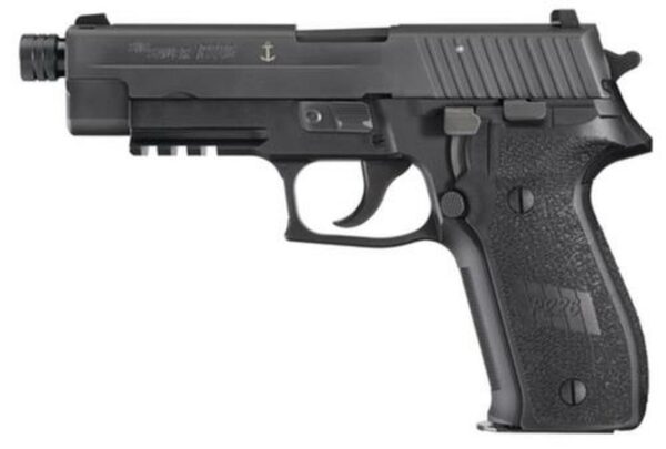 Sig P226 9MM 4.9In Mk25 Black Da/Sa Siglite Polymer Grip (3) 15Rd Steel MAG USN Anchor UID Threaded (13.5X1mm LH)