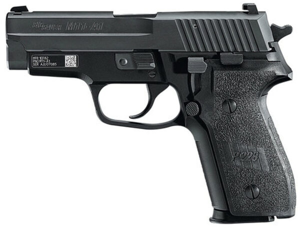 Sig P229 Compact M11-A1 Single/Double 9mm 3.9" Barrel, Black Polymer Grip Black Nitron Stainless Steel, 10rd