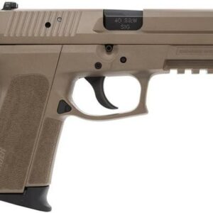 Sig Sp2022 40 S&W 3.9In Flat Dark Earth Da/Sa Siglite Flat Dark Earth Polymer Grip (2) 12Rd Steel MAG Rail
