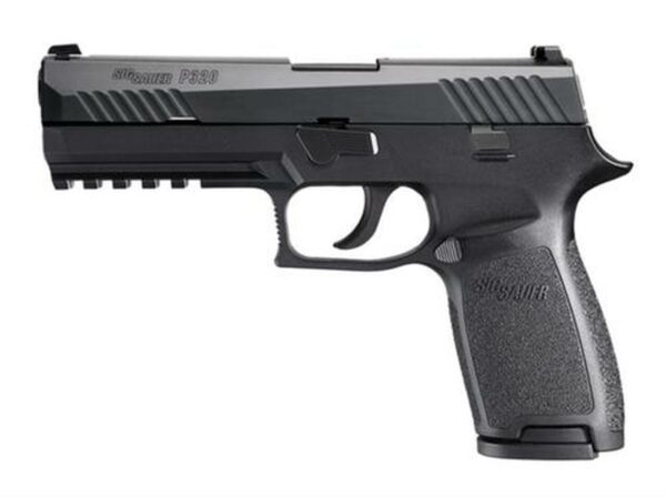 Sig P320 40 SW 4.7In Nitron Black, Striker Siglite Modular Polymer Grip (2) 14Rd Steel MAG Rail