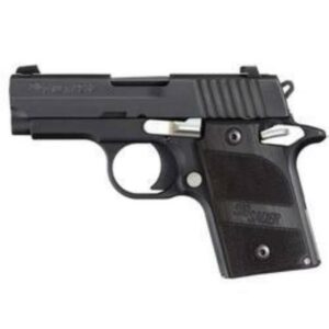 Sig P238 380 ACP 2.7In Nightmare Black SAO Black G10 Grip (1) 6RD Steel MAG