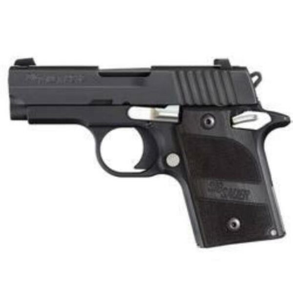 Sig P238 380 ACP 2.7In Nightmare Black SAO Black G10 Grip (1) 6RD Steel MAG